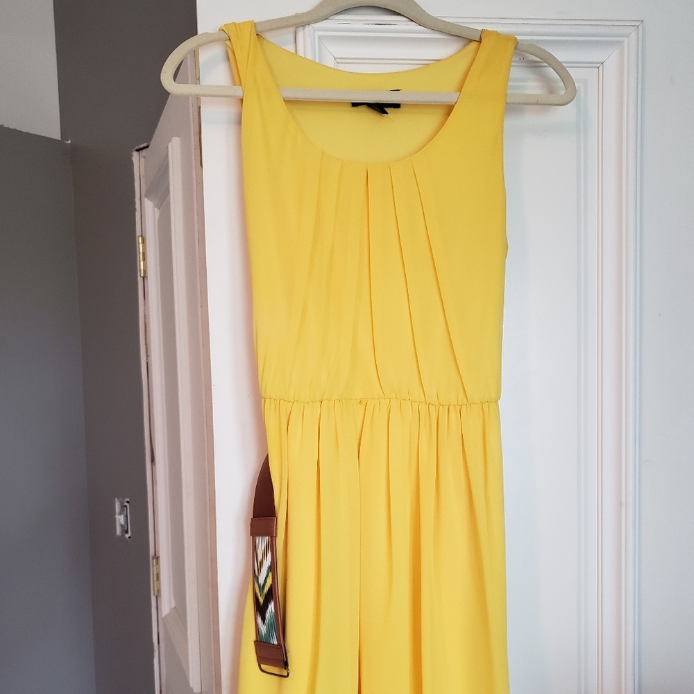 Sunshine yellow dress with adorable belt